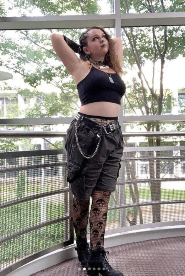 Lunedear Woman Goth Tights Gothic Fishnet Stockings Sexy Black Alternative Punk Pantyhose Leggings